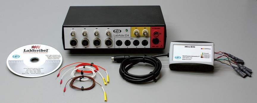 四通道小动物心电图记录仪：LabAide 834